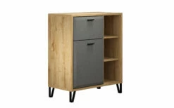 Schuhkommode Cheyenne, Eiche-Nachbildung/dunkelgrau