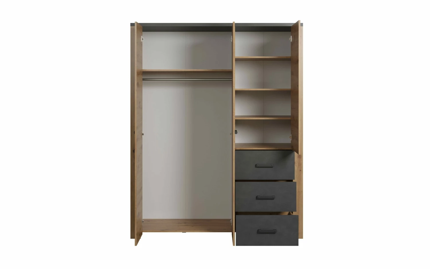 Drehtürenschrank Follow, Artisan Eiche-Nachbildung, 171 Cm 5 Drehtürenschrank Follow, Artisan Eiche-Nachbildung, 171 Cm – Bild 3