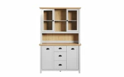 Sideboard Mit Aufsatz Landside, Lichtgrau Melamin, Artisan Eiche Nachbildung