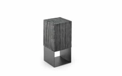 Hartmann Beistelltisch Naturstücke, Kernesche Anthrazit Gebeizt Aufsatzblock Groß Massiv