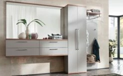 Garderobenkombi Come In, Graubeige/Wildeiche