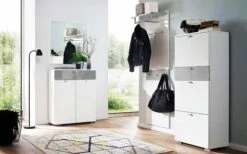 Garderobenkombi Una, Weiß/grau