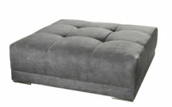 Hocker Moldau In Grau, Mit Metallfüßen