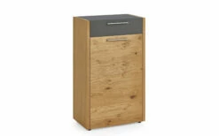 Schuhkommode Levio Set 2, Eiche Bianco/grau