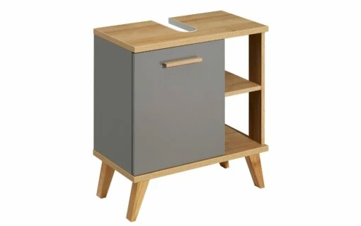 Waschbeckenunterschrank Glow, Quarzgrau Glanz -HARDECK Verkäufe 370166