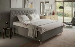 Polsterbett Brilliant In Grau, Mit Tonnen-Taschenfederkernmatratzen, Liegefläche Ca. 180 X 200 Cm