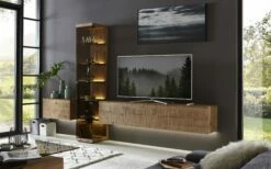 Hartmann Wohnwand Vara, Kerneiche Umato Sägerau Gebürstet