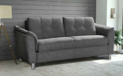 Doppelliege Evana 2 In Grau, Mit Kaltschaummatratze