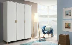 Drehtürenkleiderschrank Falun In Alpinweiß, 3-türig, Breite Ca. 137 Cm