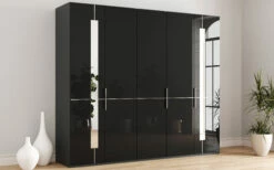 Drehtürenschrank Imola In Graphit, Mit Zierspiegeln, Breite Ca. 246 Cm