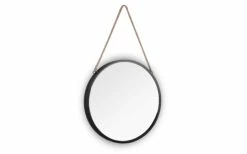 Dekospiegel Nina, Schwarz, 40 Cm