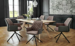 Essgruppe Bahamas In Balkeneiche Natur Massiv / Nassau Stone