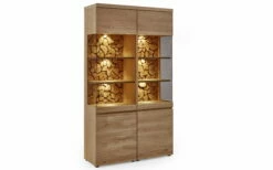 Vitrine V-plus3000 In Wildeiche Hell Soft Gebürstet Geölt