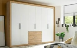 Drehtürenschrank Fernando In Artisan Eiche-Nachbildung/weiß, Breite Ca. 289 Cm