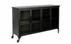 Kabinett Ferre Low, Vintage Schwarz, 120 Cm