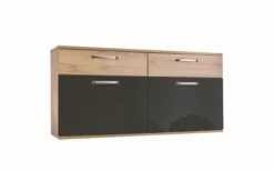 Hängekommode Polygon, Edelbuche-Nachbildung/anthrazit