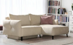 Eckschlafsofa Landon, Beige, Liegefläche 135 X 200 Cm