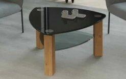 Couchtisch Rimini, Klarglas Anthrazit Metallic Lackiert