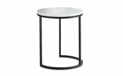 Beistelltisch Nico 2, Marmor Weiß